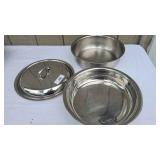 D 12 in Round Chafing Pan With 1 insert and lid