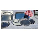 E Metal and Plastic Food Serving Trays