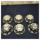 T5 6 pcs chevy hub caps 8 lugs