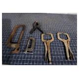 T2 - Assorted Clamps Lot - C-Clamps, Loc Lot of fi
