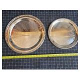 S2 - Pair of Silver-Plated Round Serving Two decor