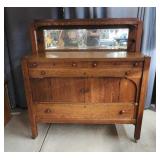 Handsome walnut sideboard measuring 22" deep x 50"