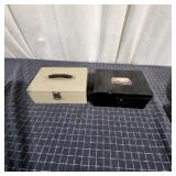 T1 - Pair of Vintage Metal Cash Boxes wi Two metal