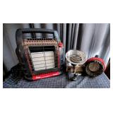 Lot of three portable propane heaters including a
