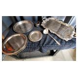 G3 - Silver Plate Serving Pieces Lot - T Collectio