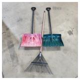 Lot of three yard tools including two plastic snow