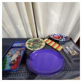 L5 - Assorted Decorative Serving Trays a Collectio
