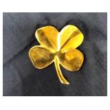 Mc - Vintage Gold-Tone Four Leaf Clover Gold-plate