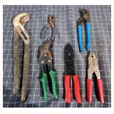 T2 - Assorted Pliers & Crimpers Lot - 6 Lot of six