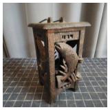S2 - Cast Iron Tea Light Holder with Fis Cast iron