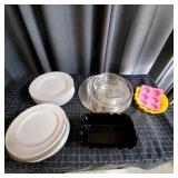 Q3 - Pyrex Bowl, Ceramic Plates, Mirror Assorted k