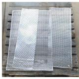 Three-piece decorative metal screen set featuring