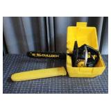 McCulloch MAC 110 gas chainsaw featuring a 2.0 cub
