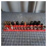 Socket Set with Red Plastic Organizer Tr Mixed ass