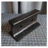 Repurposed section of railroad track measuring 13