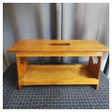 Q2 - Country Pine Two-Tier Bench with He Handcraft