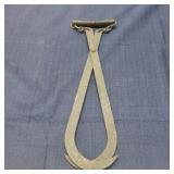 T3 - Antique Brass Fireplace Tongs ' C Pair of f