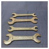 H3 - Lot of 4 Vintage IHC Open-End Wrenc Set of fo