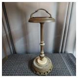 R2 - Vintage Cast Metal Smoking Stand wi Antique f