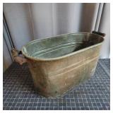 T1 - Antique Copper Boiler Wash Tub with Antique c