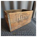 T1 - Vintage Hires Root Beer Wooden Crat Antique w