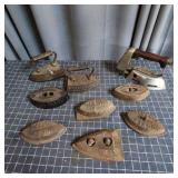 S3 - Antique Sad Irons Collection - 9 Pi Collectio