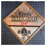 MC - Coors Extra Gold Draft Beer Mirror Vintage Co