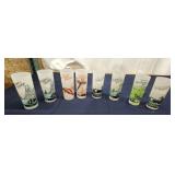 K2 - Vintage Michigan Souvenir Frosted G Set of 8