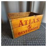 R2 - Vintage Atlas Beverages Wooden Soda Antique w