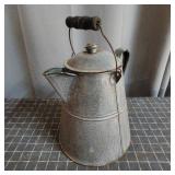 R2 - Antique Gray Graniteware Enamel Cof Vintage g