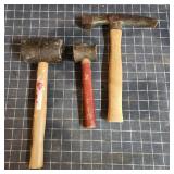 T2 - Lot of 3 Hammers ' Rubber Mallet, Lot of th