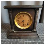 Q2 - Antique Mantel Clock with Brass Mov Antique w