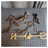 Q3 - Antique Cast Iron Lamp Brackets & H Collectio