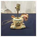 T1 - Vintage Ceramic Rocking Horse Nurse Ceramic r