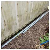 YD - Two-Piece 12 Ft Galvanized Fence Po Set of tw