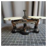 T1 - Antique Cast Iron Balance Scale wit Antique c