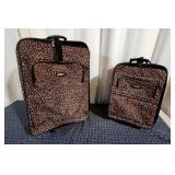 G2 - Two-Piece Cheetah Print Luggage Set Stylish t