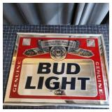 MC - Vintage 1990 Bud Light Beer Mirror Bud Light