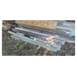 4' Wood Fence Posts, Mostly 8' Length Collection o