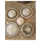 Assorted Hubcaps - Ford, Dodge, Lincoln Lot of 5 a