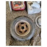 Steel Wheel with 6.00x15 Tire Steel wheel mounted