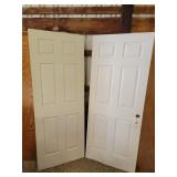 Pair of Six-Panel Interior Doors Two six-panel int