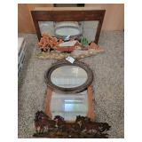 Decorative Mirrors and Wall Art Lot with Lot inclu