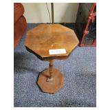 Octagonal Wooden Pedestal Side Table Small pedesta