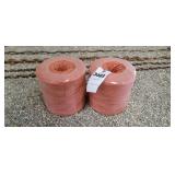 Two Rolls Orange Baler Twine Two rolls of orange p
