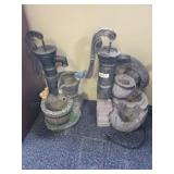 Two Decorative Water Pump Fountains with Pair of d
