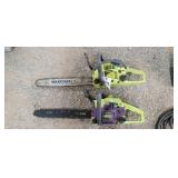 Poulan P4018 and Wild Thing 2375 Gas Cha Two Poula