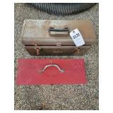 Two Metal Toolboxes with Removable Trays Pair of m