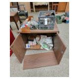 Cabinet with Automotive Supplies, Paint Wood-grain