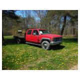 2000 Chevy 3500 4x4 flat bed 1-OWNER!